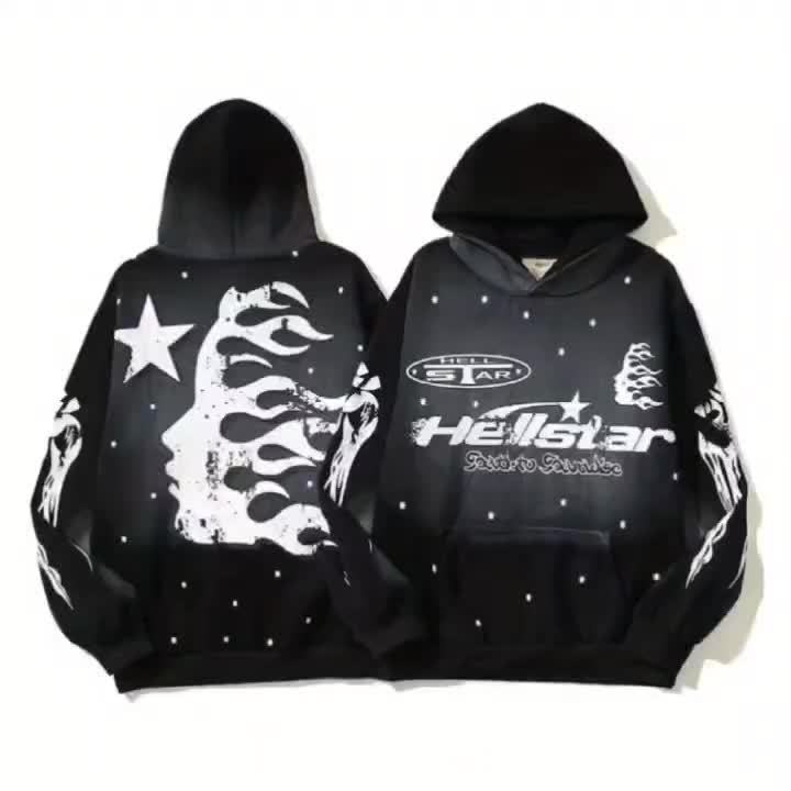 Hellstar Blaze Hoodie - Black Flame Bullock