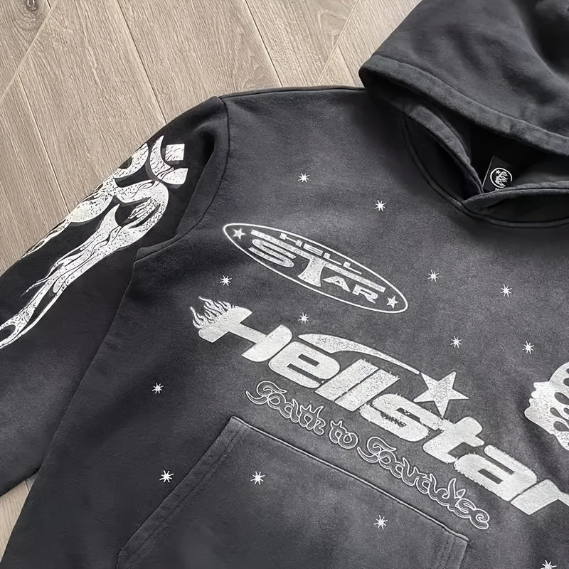 Hellstar Blaze Hoodie - Black Flame Bullock
