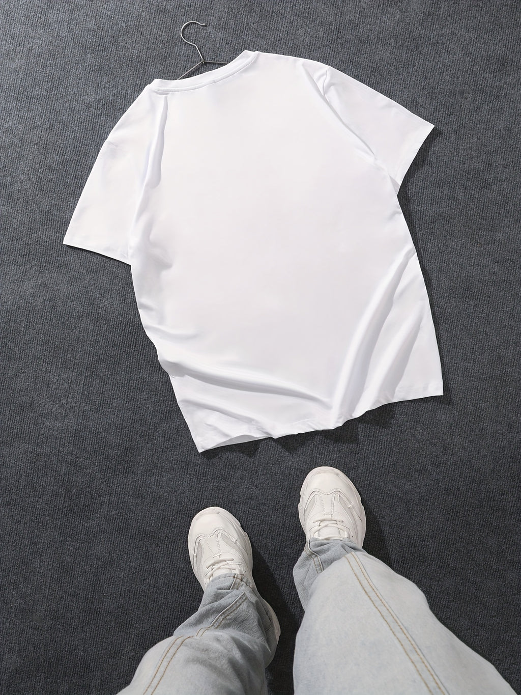 Hellstar T-Shirt and Bell Bottoms Set, Crew Neck Short Sleeve Tee, Polyester 100%,